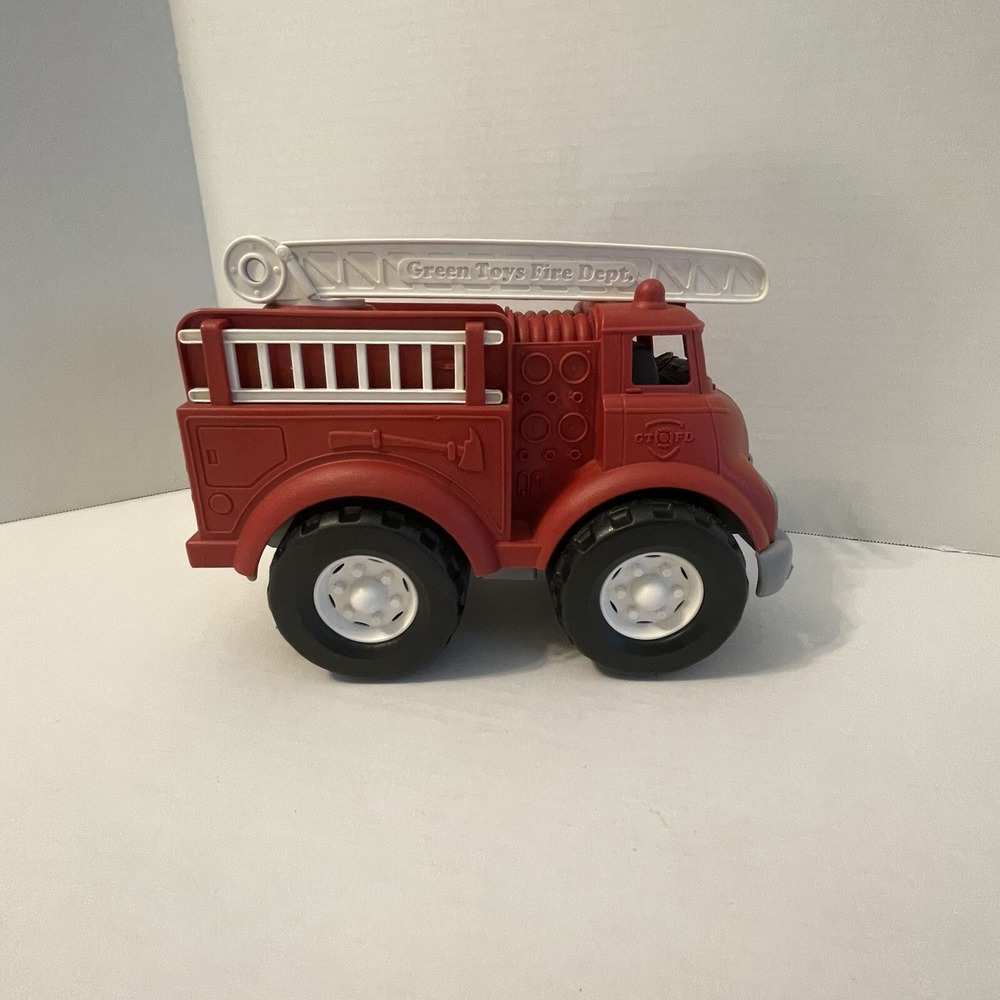 GREEN TOYS  Red Fire Department Truck With 3 Other